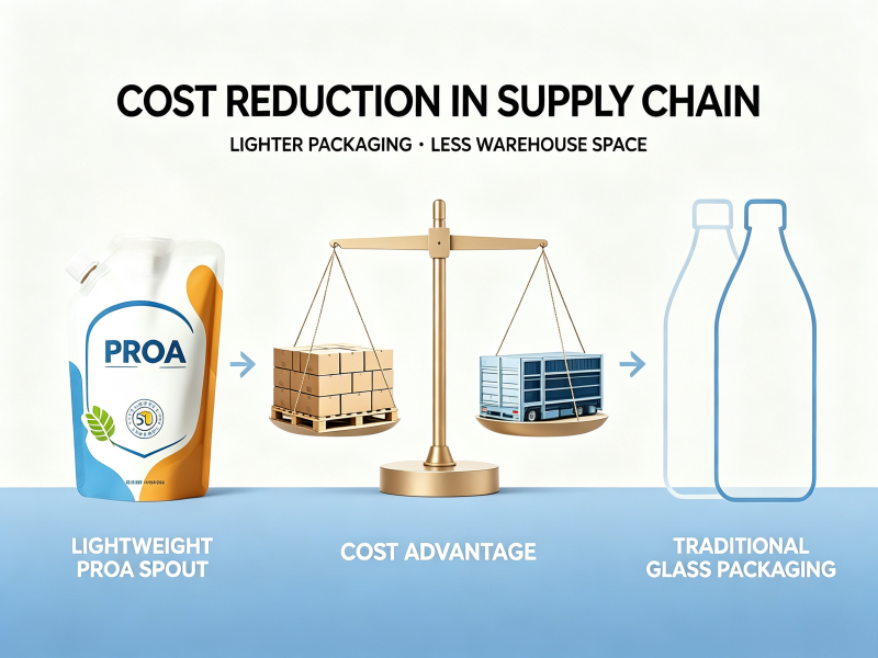 Warehousing and transportation costs reduced by 30%? Economics of flexible food packaging compared to traditional glass