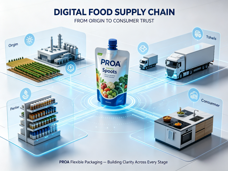 Digitalization on the Tip of Your Tongue: How PROA Smart Spout Pouches Solve Food Anti-counterfeiting and Traceability Problems with One Click